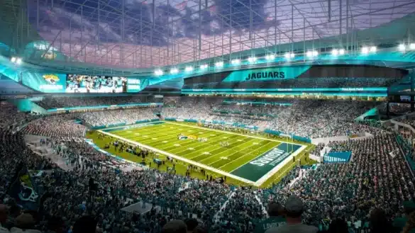 Rendering of the new Jaguars stadium | Photo courtesy Jacksonville Jaguars