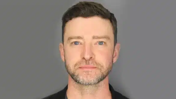 Justin Timberlake mugshot from his arrest