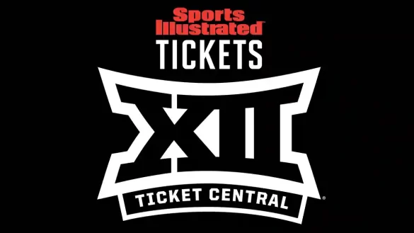 Sports Illustrated Tickets and Big 12 Conference logo over a black background