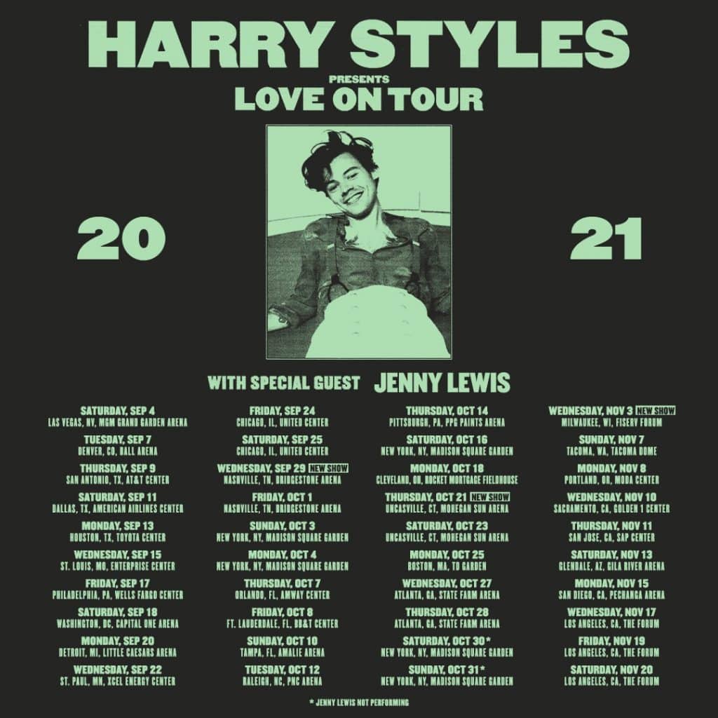 Harry Styles Announces New Dates for U.S. Love On Tour Shows